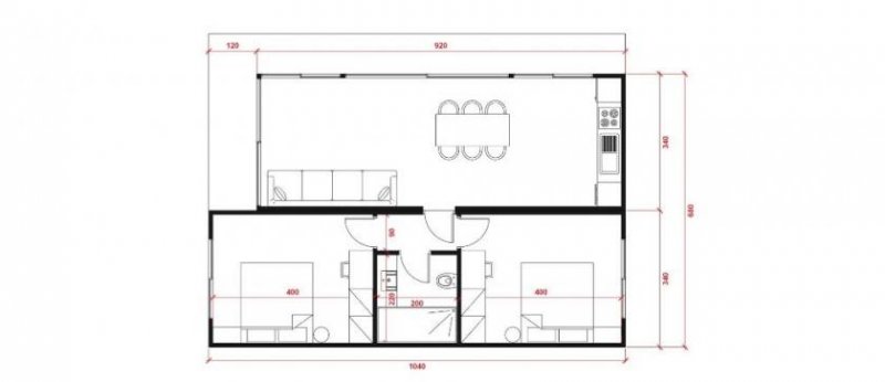 Almyrida NEUBAU-PROJEKT: Kreta, Almyrida: Kleines Einfamilienhaus in fußläufiger Entfernung zum Strand mit Gemeinschaftspool Haus